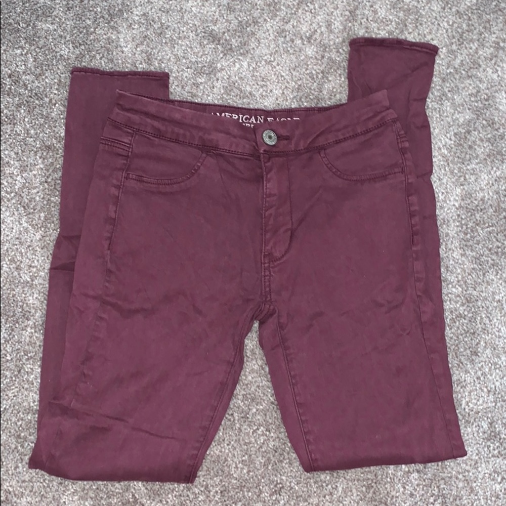 Maroon American Eagle Jeans
